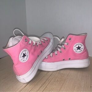 Converse Chuck Taylor Pink Platform High Top Sneakers Women’s Size 8